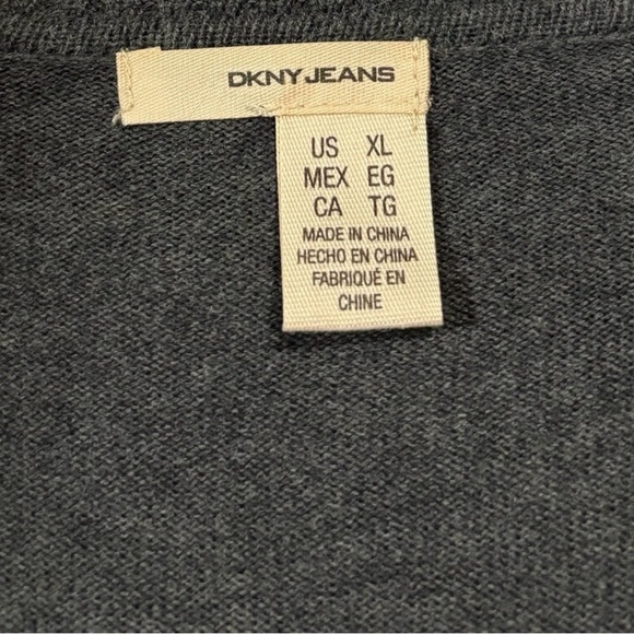 Women's DKNY Jeans Grey Cardigan, Size XL, 🍂 - Picture 6 of 10